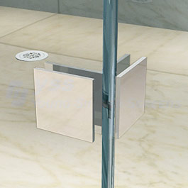 shower screen corner glass to glass bracket fitting - chrome