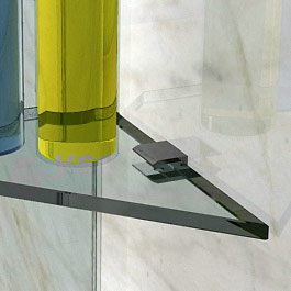 glass shelf clip bracket - chrome