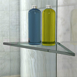 triangle corner glass shelf and soap dish holder