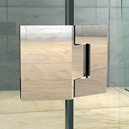 shower screen glass to glass 135deg hinges - chrome
