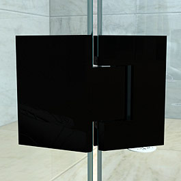 shower screen glass to glass 135deg hinges - matte black