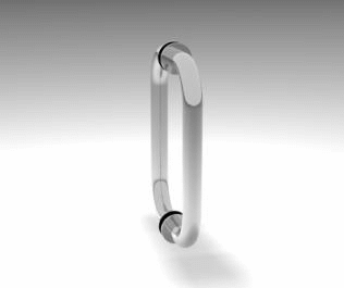 shower screen pull handle - chrome