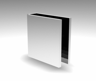 shower screen u-shape wall bracket fitting - chrome