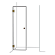 Single Wall Mounted Door Shower Screen Brushed Brass