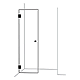 Single Wall Mounted Door Shower Screen Matte Black