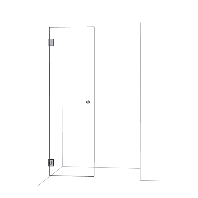 Single Wall Mounted Door Shower Screen Brushed Nickel