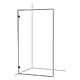 Frameless Single Fixed Panel Shower Screen Brushed Brass