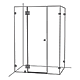 Frameless Four Panel Corner Shower Screen