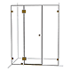Frameless Wall To Wall Dual Shower Screen Brushed Gold
