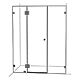 Frameless Wall To Wall Dual Shower Screen Brushed Nickel