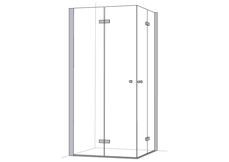 The corner entry range features a spectacular door system to maximise the walk in space by utilising twin doors which swing open.
