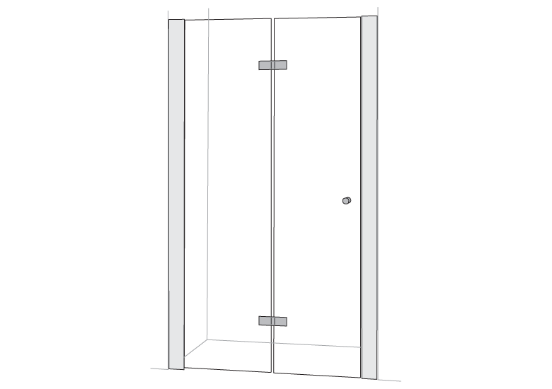 The bi-fold shower door system is great for cramped spaced bathrooms as the doors can fold back on itself to maximise space.