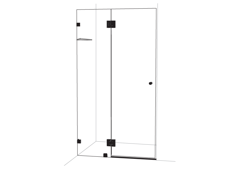 New matte black hardware for frameless shower screens. Experience the stunning beauty this contemporary design provides.